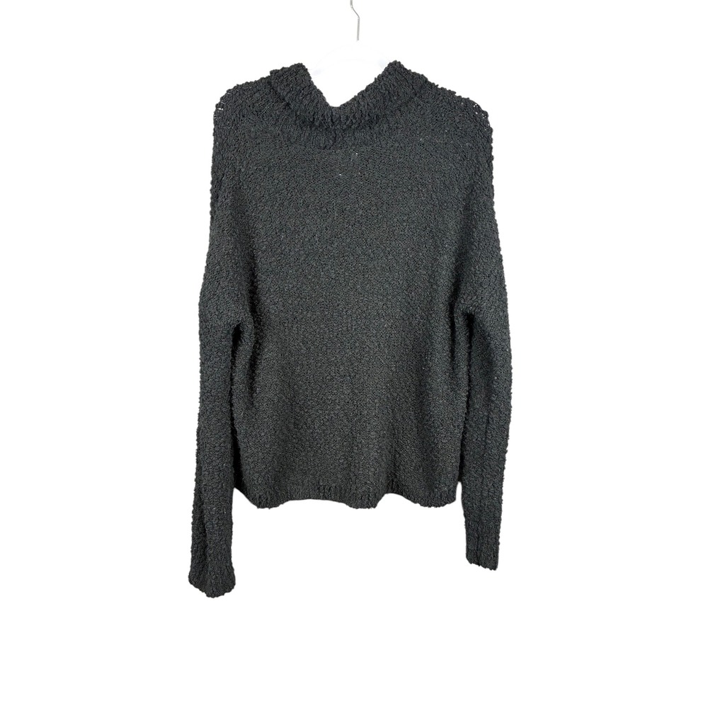 Harper Heritage Charcoal Gray Textured Mock Neck Sweater M